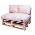 Paletové sedenie Golden Garden GG67 - podsedák a vankúš 120cm x 80cm x 15cm penový granulát krémová 1